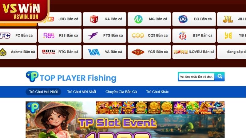 Khám phá sảnh chơi bắn cá VSWIN