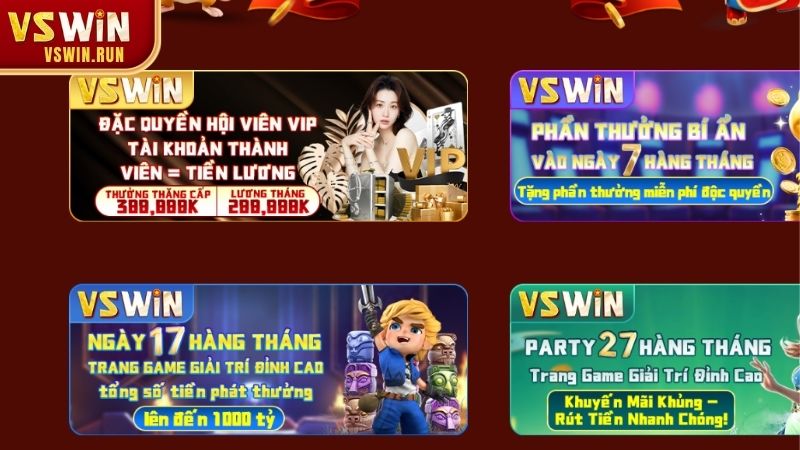Điểm danh 4 chương trình Khuyến mãi VSWIN đáng chú ý nhất hiện nay